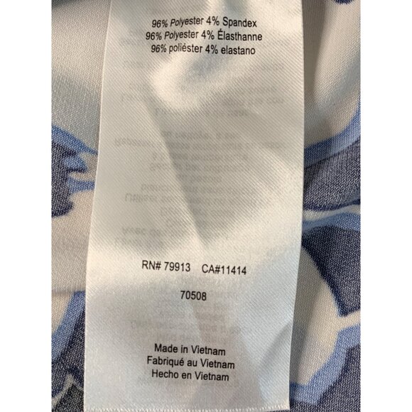 A Pea In The Pod Floral Maternity Wrap Dress Size M Blue Jersey 70508 8041 - Picture 11 of 11